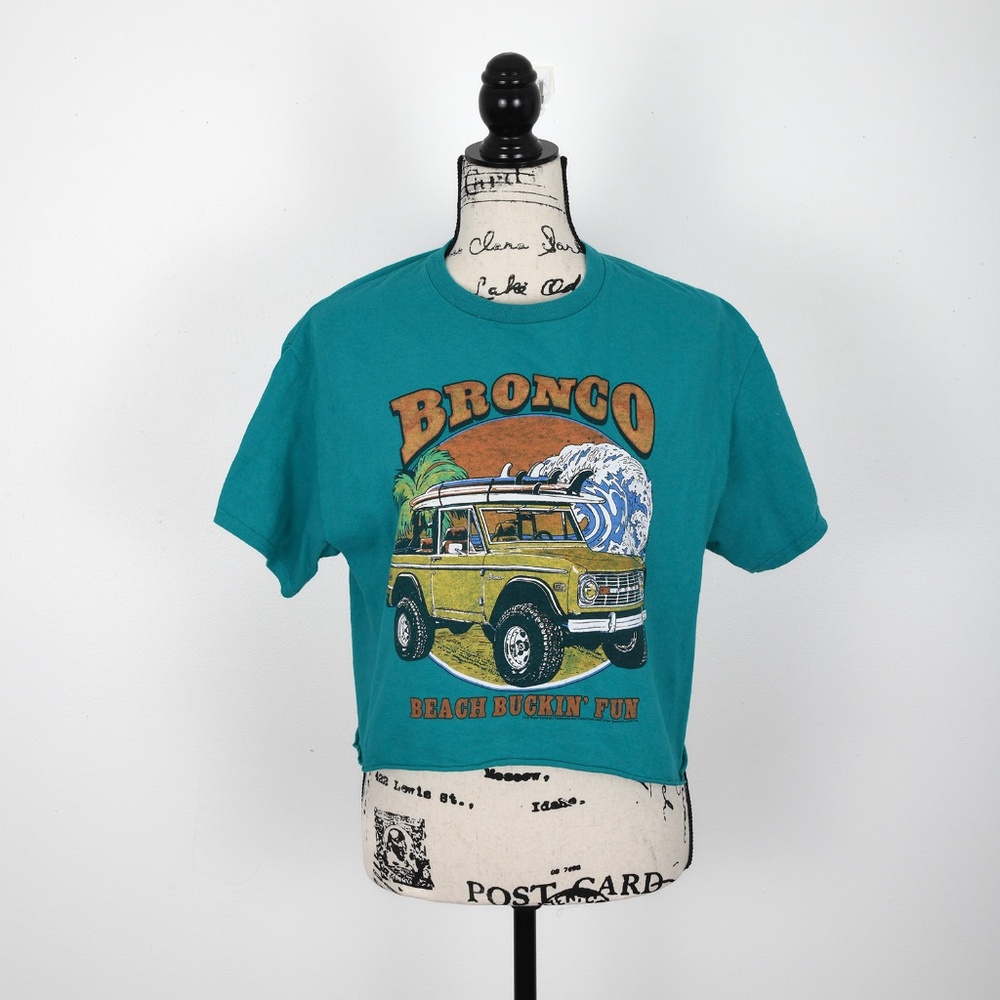 Junk Food Clothing Teal Bronco Graphic Tee